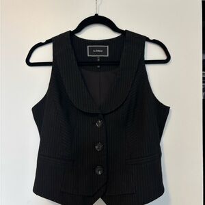 le chateau Black Pinstripe Women's Vest
